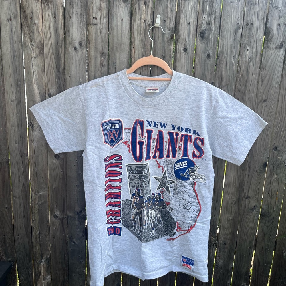 Vintage 1990s New York Giants Superbowl Championship T-Shirt